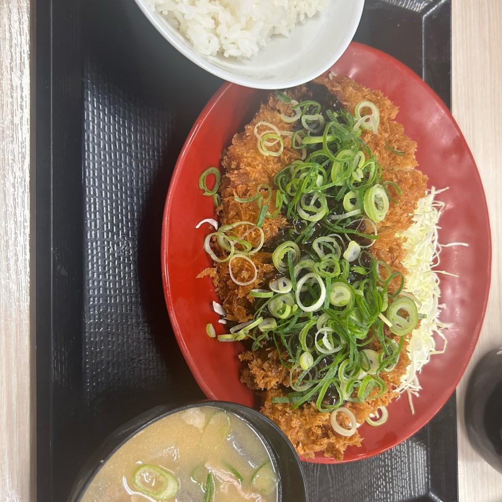 ユーザーが投稿したネギ味噌チキンカツ定食の写真 - 実際訪問したユーザーが直接撮影して投稿した長津田とんかつかつや 横浜長津田店の写真