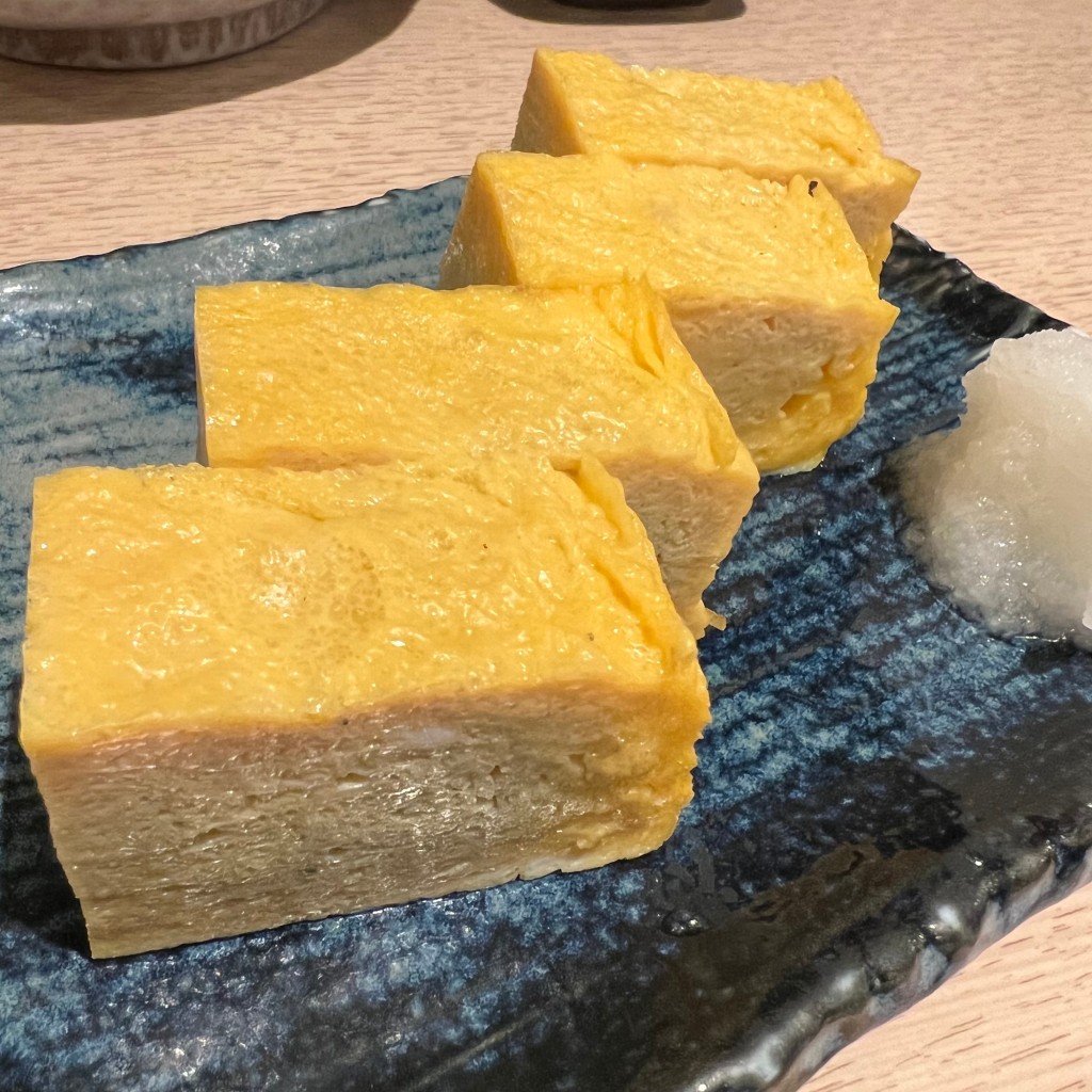 ユーザーが投稿した寿司屋の玉子焼きの写真 - 実際訪問したユーザーが直接撮影して投稿した恵比寿南寿司寿司 鮪家の写真