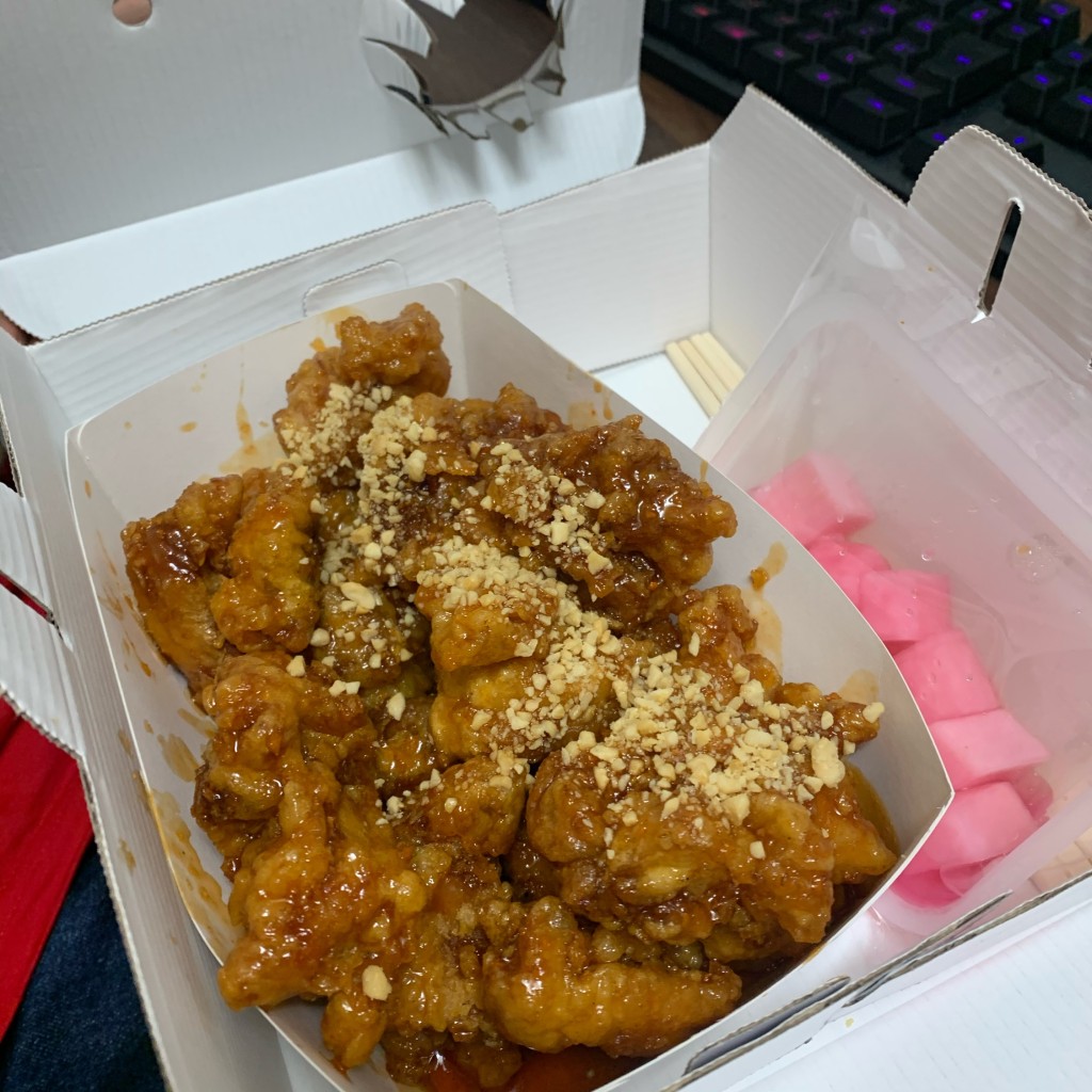 ユーザーが投稿したヤンニョムチキンの写真 - 実際訪問したユーザーが直接撮影して投稿した大久保韓国料理ホシギ2羽チキン2号店の写真