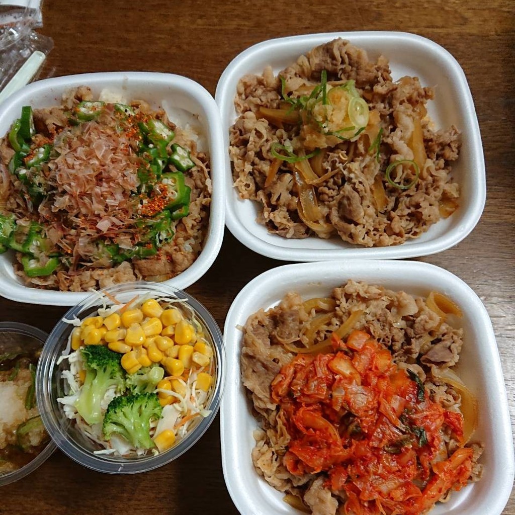 ユーザーが投稿した牛丼弁当オクラTPの写真 - 実際訪問したユーザーが直接撮影して投稿した杭全牛丼すき家 東住吉杭全店の写真