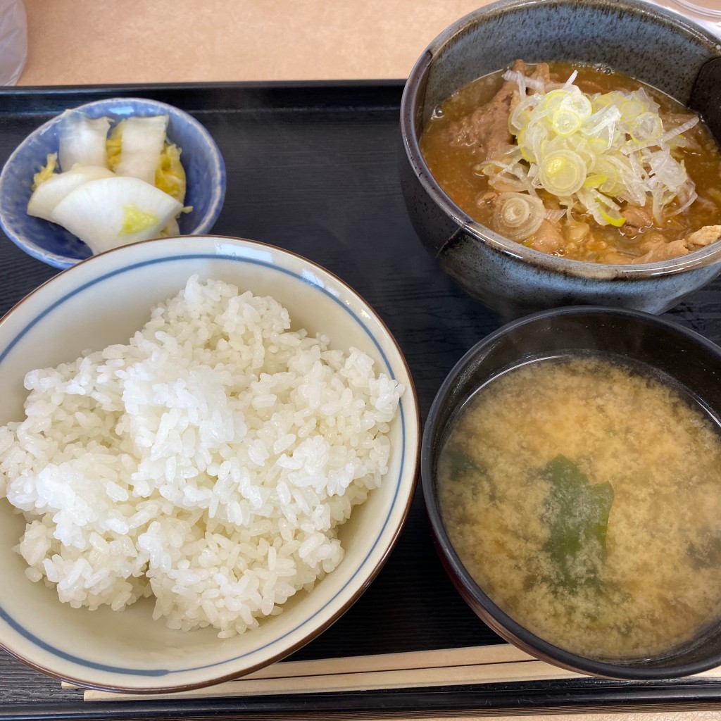 ユーザーが投稿したモツ煮定食の写真 - 実際訪問したユーザーが直接撮影して投稿した藤岡町大田和定食屋菜嘉村の写真