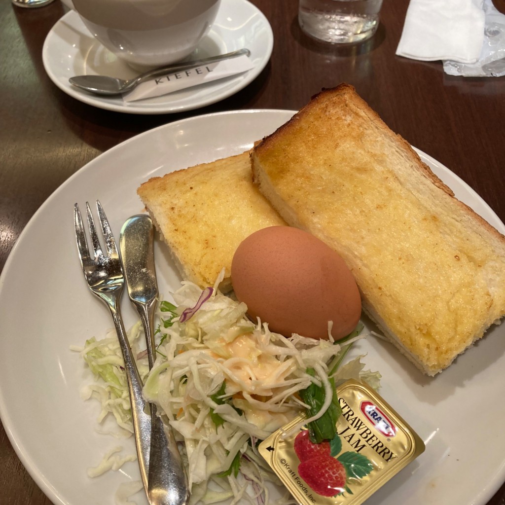 ユーザーが投稿したトーストAの写真 - 実際訪問したユーザーが直接撮影して投稿した角田町カフェKIEFEL ホワイティうめだ店の写真