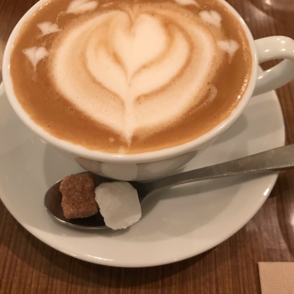 ユーザーが投稿したカフェラテ(豆乳)の写真 - 実際訪問したユーザーが直接撮影して投稿した大通りカフェfudan cafeの写真