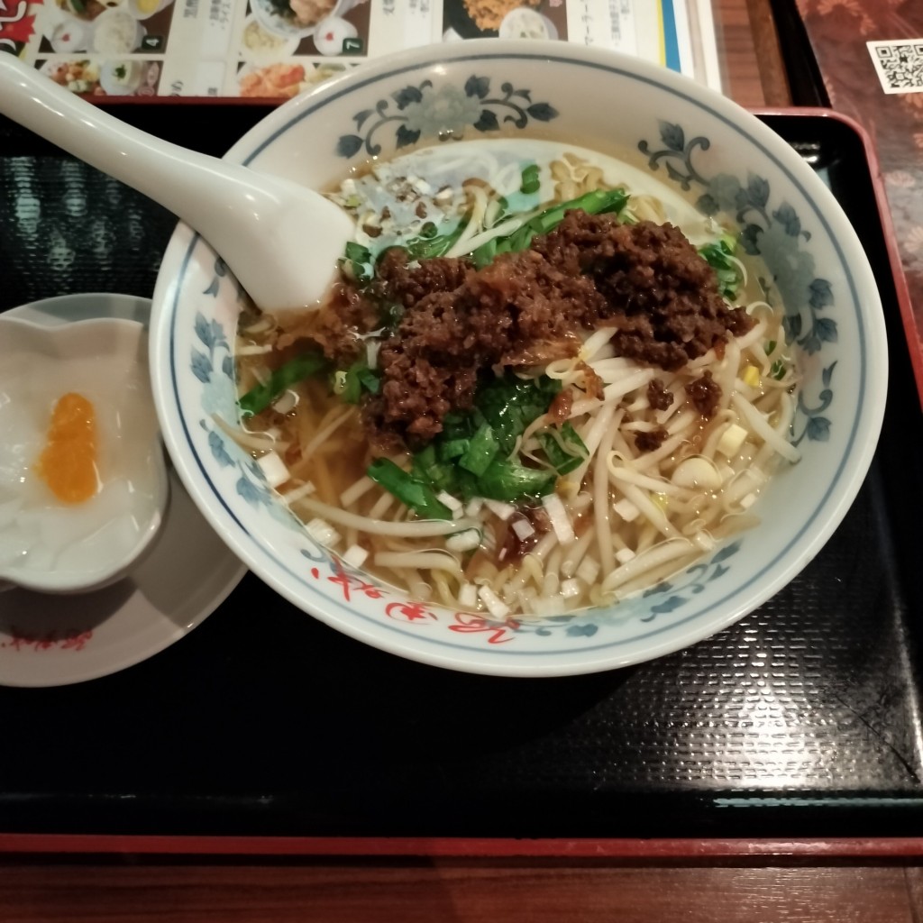 ユーザーが投稿した台湾挽肉入ラーメンの写真 - 実際訪問したユーザーが直接撮影して投稿した東品川台湾料理阿里城 品川シーサイドオーバルガーデン店の写真