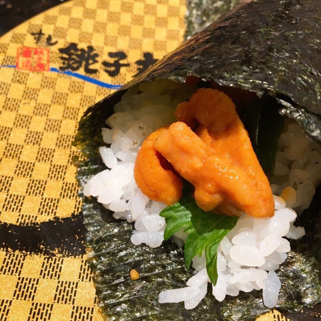 ユーザーが投稿したウニの手巻き寿司の写真 - 実際訪問したユーザーが直接撮影して投稿した高洲回転寿司すし 銚子丸 高洲店の写真