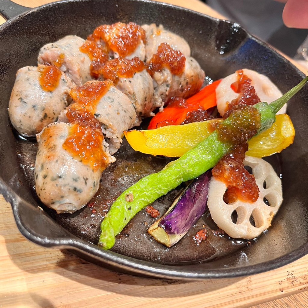 ユーザーが投稿したソーセージと野菜のオーブンの写真 - 実際訪問したユーザーが直接撮影して投稿した東羽衣カフェ羽衣テラスの写真
