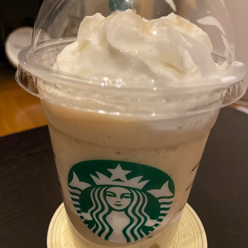 ユーザーが投稿したほうじ茶クリームフラペチーノの写真 - 実際訪問したユーザーが直接撮影して投稿した住吉カフェスターバックスコーヒー 甲府平和通り店の写真