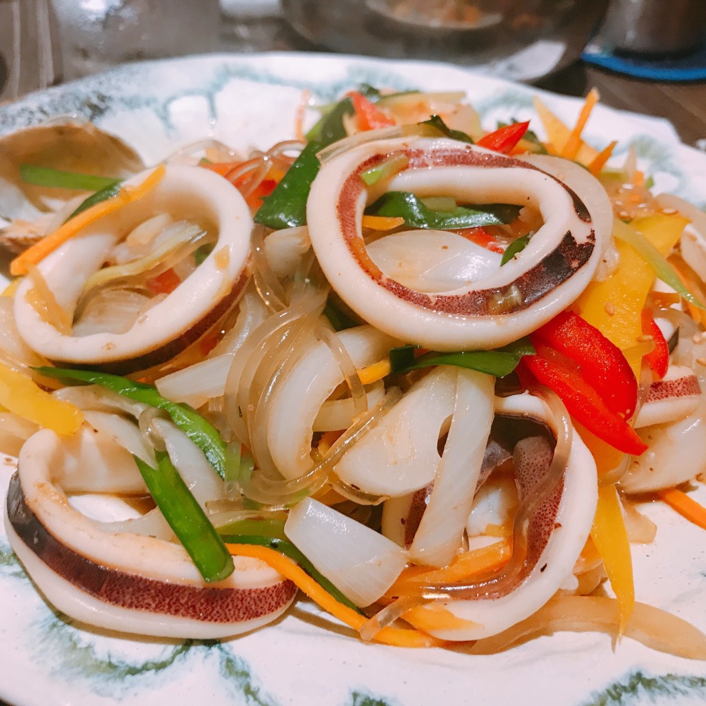 ユーザーが投稿した海鮮チャプチェの写真 - 実際訪問したユーザーが直接撮影して投稿した中之島韓国料理わらいやの写真
