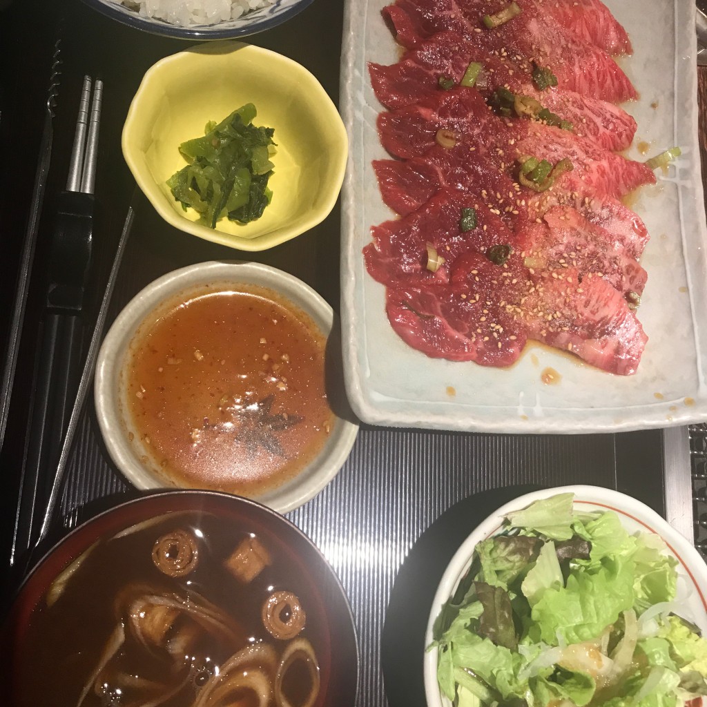 ユーザーが投稿した焼肉定食の写真 - 実際訪問したユーザーが直接撮影して投稿した月島焼肉山形山 月島店の写真