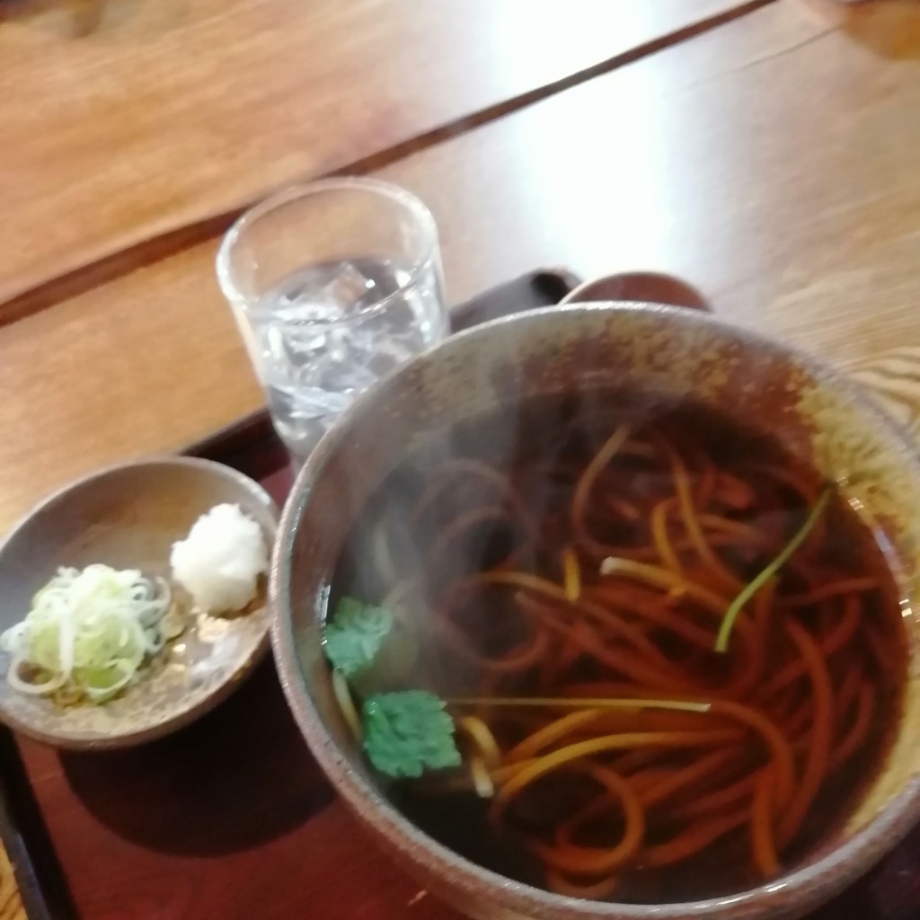 ユーザーが投稿した温かいお蕎麦 エビのかき揚げ 野菜天の写真 - 実際訪問したユーザーが直接撮影して投稿した呼人そばそば切り 温の写真