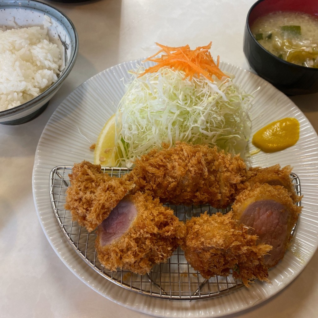 ユーザーが投稿したヒレカツ定食の写真 - 実際訪問したユーザーが直接撮影して投稿した蒲田とんかつまるやま食堂の写真