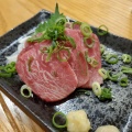 馬刺し - 実際訪問したユーザーが直接撮影して投稿した東田町居酒屋串カツバル・ソラナの写真のメニュー情報