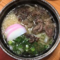 肉うどん - 実際訪問したユーザーが直接撮影して投稿した笠岡うどん岡山屋の写真のメニュー情報