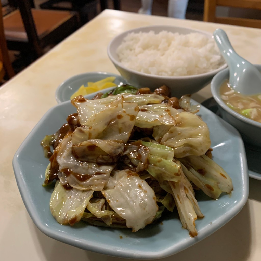 ユーザーが投稿した回鍋肉ライスの写真 - 実際訪問したユーザーが直接撮影して投稿した矢来町中華料理龍朋の写真