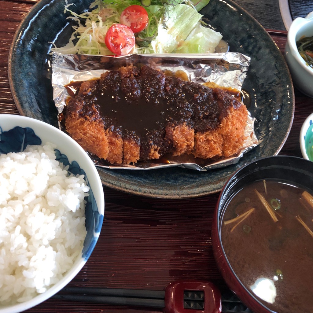 ユーザーが投稿した味噌カツ定食の写真 - 実際訪問したユーザーが直接撮影して投稿した明神戸天ぷら豊年の写真