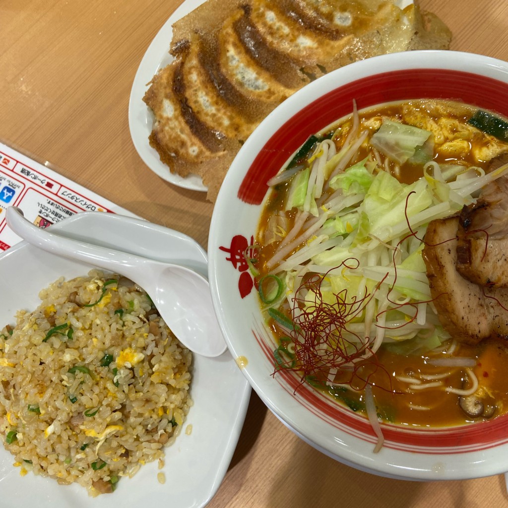 ユーザーが投稿した旨辛チゲラーメンの写真 - 実際訪問したユーザーが直接撮影して投稿した西中新田ラーメン専門店ばり馬 倉敷市役所前店の写真