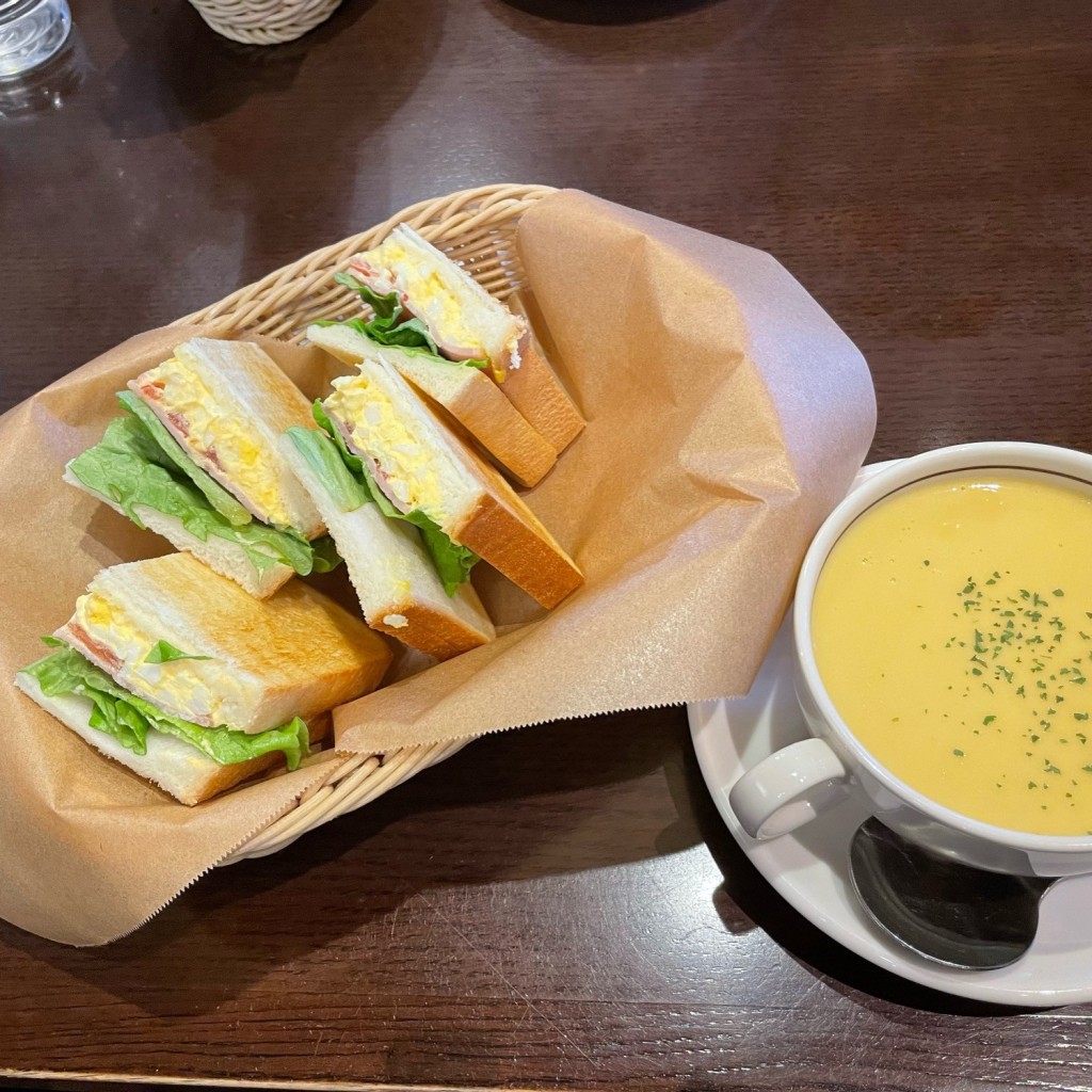 ユーザーが投稿したコーンスープの写真 - 実際訪問したユーザーが直接撮影して投稿した広見喫茶店せんら珈琲 可児店の写真
