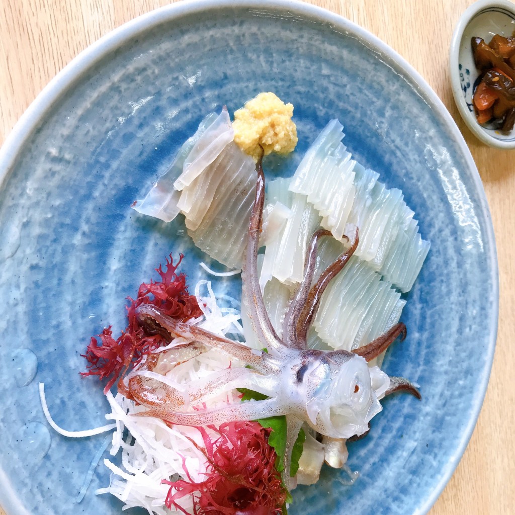 ユーザーが投稿した活いか刺の写真 - 実際訪問したユーザーが直接撮影して投稿した若松町魚介 / 海鮮料理一花亭たびじの写真
