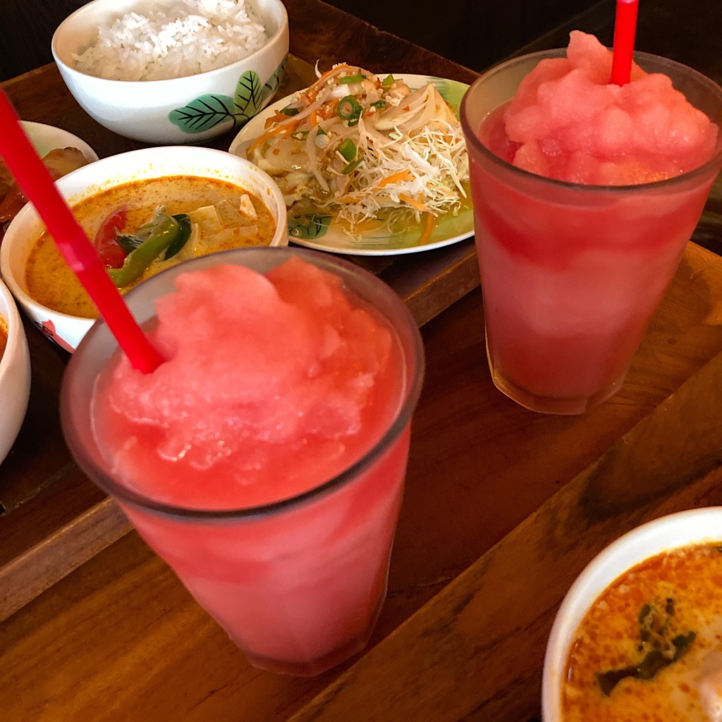 ユーザーが投稿したスイカスムージーの写真 - 実際訪問したユーザーが直接撮影して投稿した城北町タイ料理熱帯食堂 高槻本店の写真