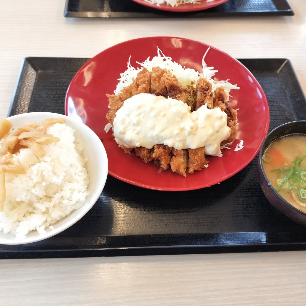 ユーザーが投稿したタルタルチキンカツ定食の写真 - 実際訪問したユーザーが直接撮影して投稿した小雑賀とんかつかつや 和歌山小雑賀店の写真