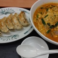 チゲ味噌+餃子 - 実際訪問したユーザーが直接撮影して投稿した南柏中華料理日高屋 南柏西口店の写真のメニュー情報