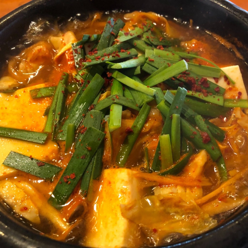 ユーザーが投稿した豚チゲの写真 - 実際訪問したユーザーが直接撮影して投稿した豊成韓国料理コリアンダイナー陽の写真