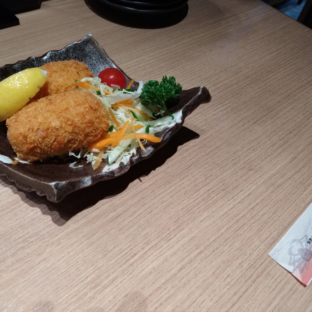 ユーザーが投稿した甲羅丼  カニクリームコロッケの写真 - 実際訪問したユーザーが直接撮影して投稿した金ケ崎町魚介 / 海鮮料理生け簀の甲羅の写真