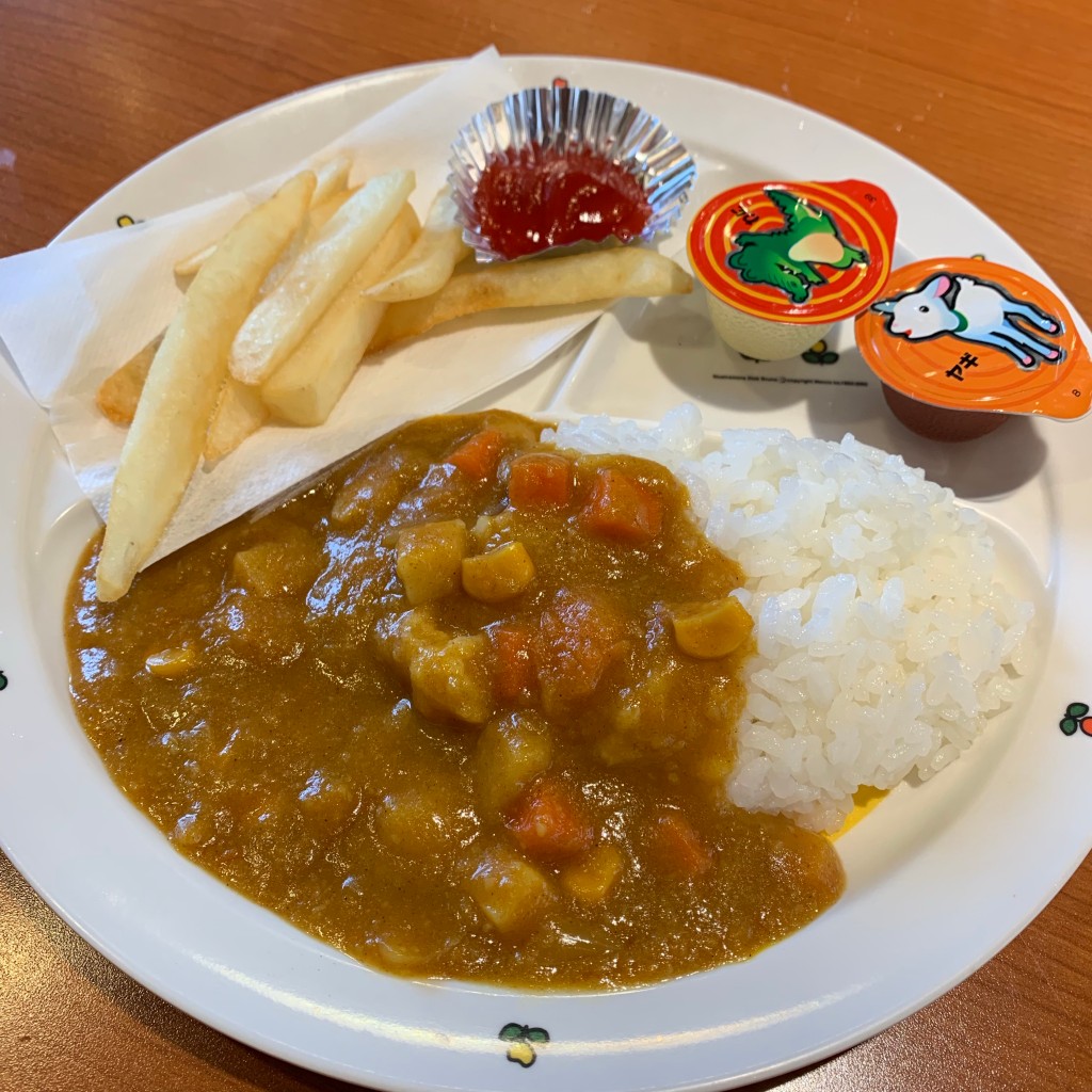 ユーザーが投稿したおこさまカレー+キッズドリンクバーの写真 - 実際訪問したユーザーが直接撮影して投稿した元和泉焼肉安楽亭 和泉多摩川店の写真