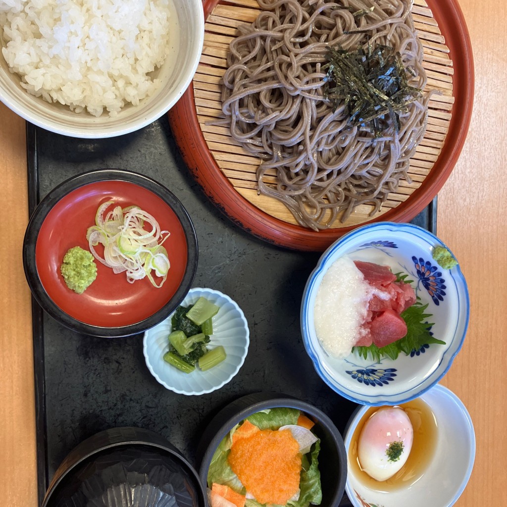 ユーザーが投稿した山かけそば膳 (ざる)の写真 - 実際訪問したユーザーが直接撮影して投稿した大塚和食 / 日本料理みはらし亭の写真