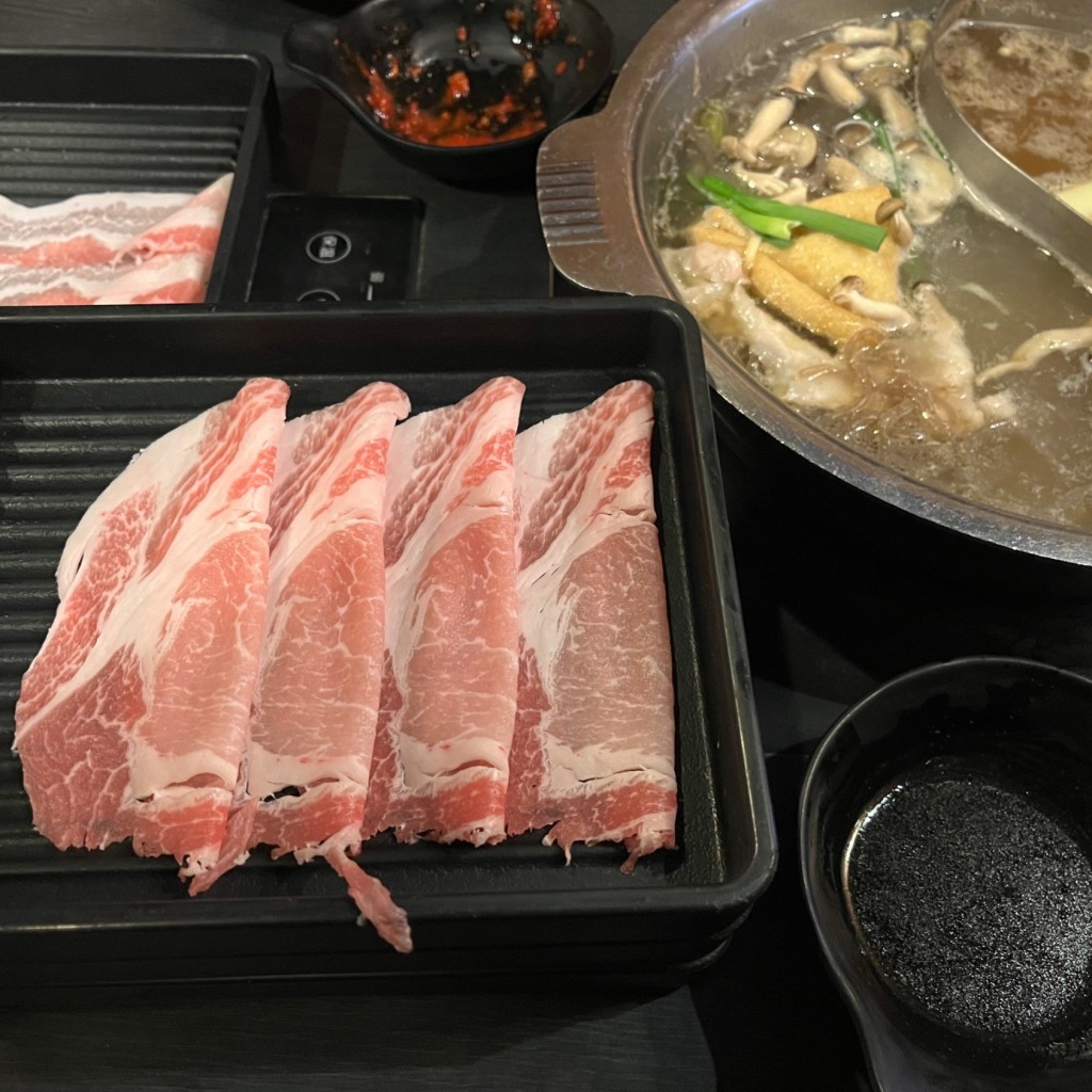 ユーザーが投稿した豚しゃぶ鍋コース[大人]平日寿司無の写真 - 実際訪問したユーザーが直接撮影して投稿した下土居しゃぶしゃぶしゃぶしゃぶ太郎 岐阜正木店の写真