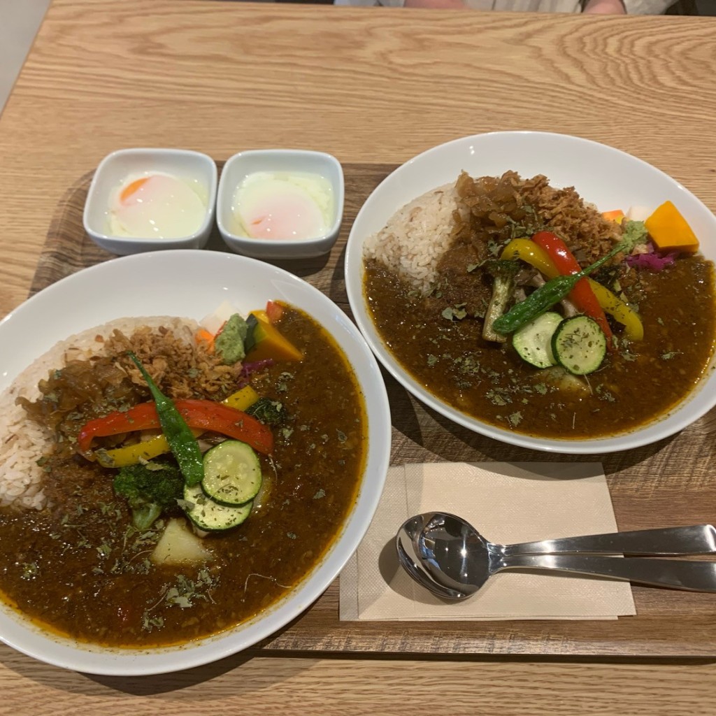 ユーザーが投稿したあいがけカレーの写真 - 実際訪問したユーザーが直接撮影して投稿した本町カレーALARA CURRYの写真