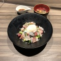 海鮮ユッケ丼 - 実際訪問したユーザーが直接撮影して投稿した栄居酒屋かいえん 栄店 〜海鮮と日本酒の専門店〜の写真のメニュー情報