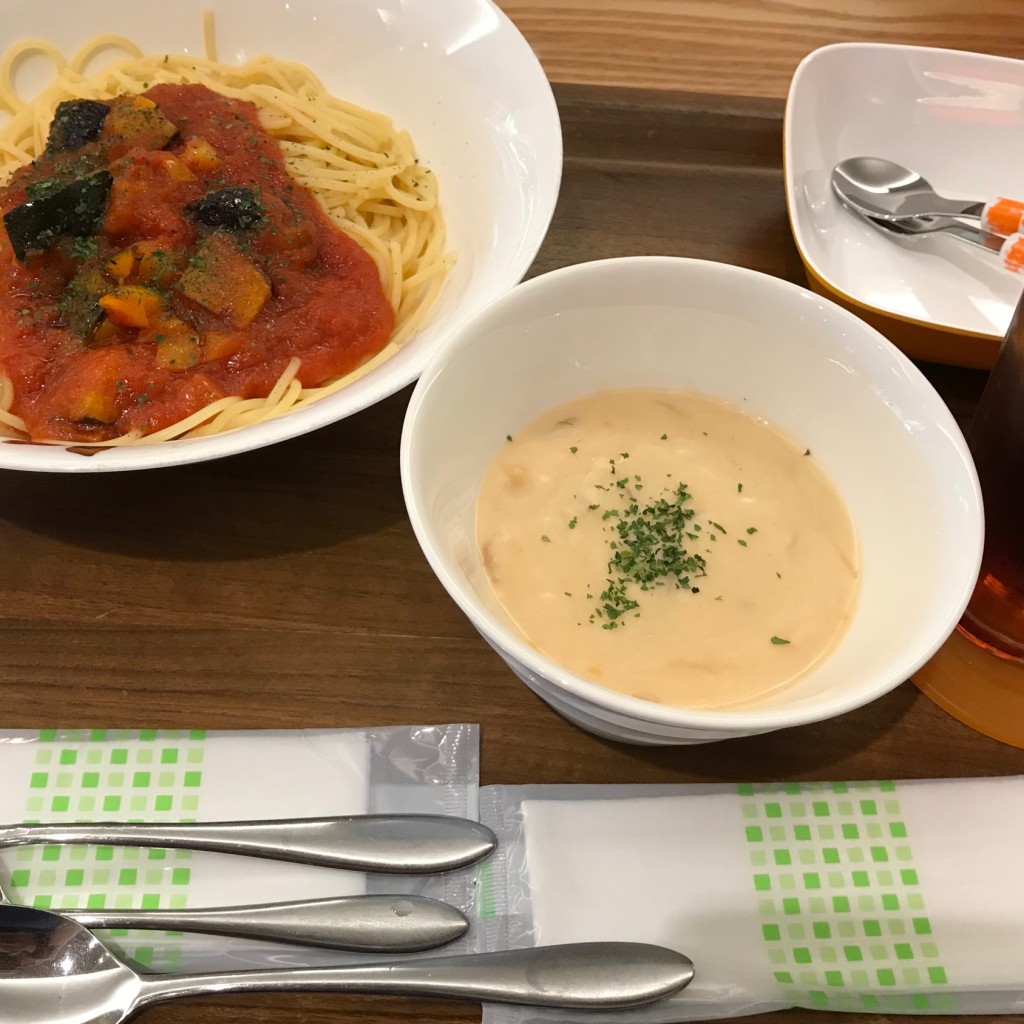 ユーザーが投稿した平日ランチ パスタの写真 - 実際訪問したユーザーが直接撮影して投稿した杉戸カフェモアカフェ 東京インテリア家具 杉戸店の写真