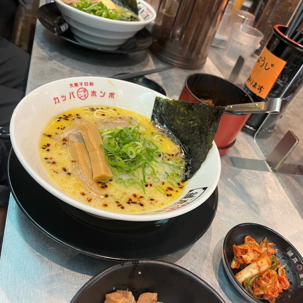 ユーザーが投稿した河童ラーメン白セットの写真 - 実際訪問したユーザーが直接撮影して投稿した西宮原ラーメン専門店河童ラーメン本舗 新大阪店の写真