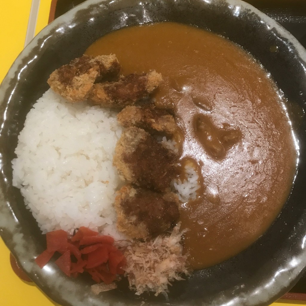 ユーザーが投稿した大衆はらみかツカレーの写真 - 実際訪問したユーザーが直接撮影して投稿した西宿串揚げ / 串かつ昭和大衆ホルモン 串かつ 勝大 みのおキューズモール店の写真