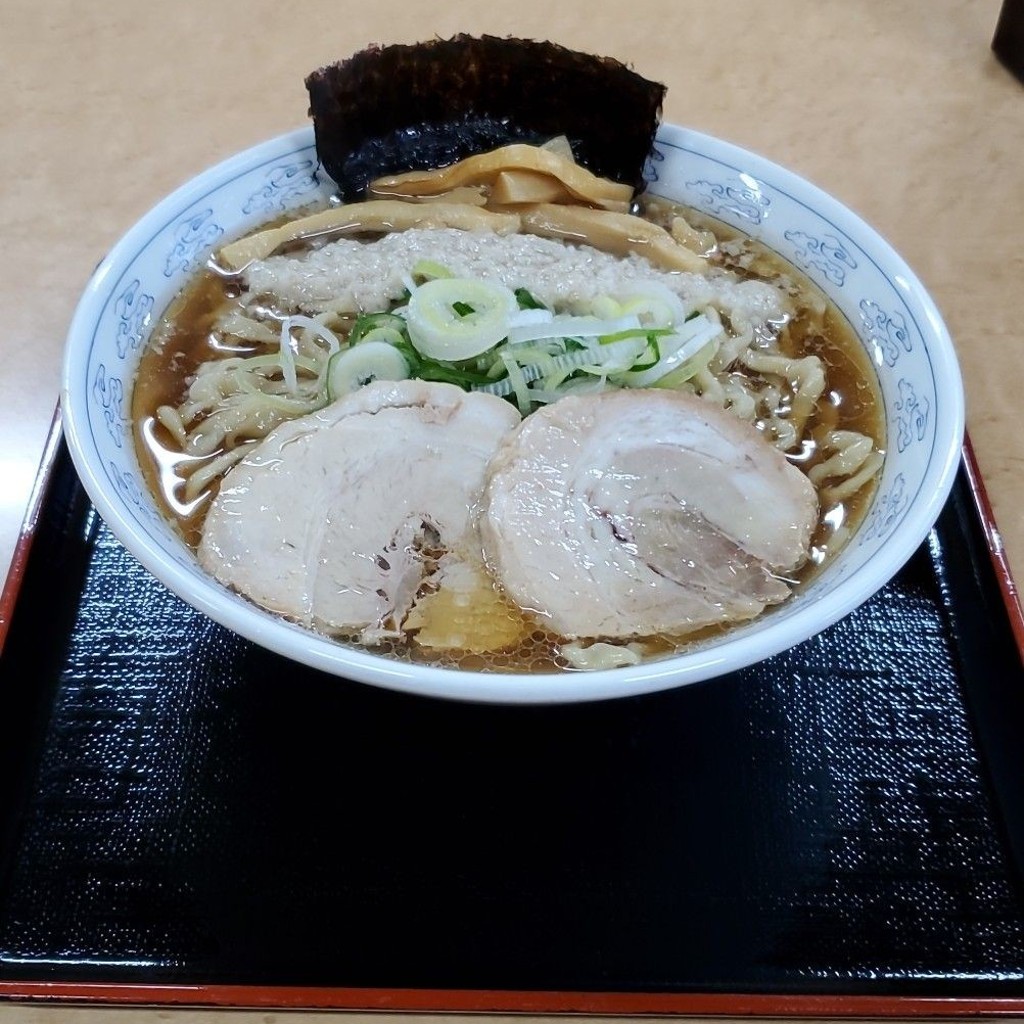 ユーザーが投稿した煮干し中華 普通盛 太麺 こってりの写真 - 実際訪問したユーザーが直接撮影して投稿した御成町ラーメン / つけ麺中華そば 雲ノ糸 酒田店の写真