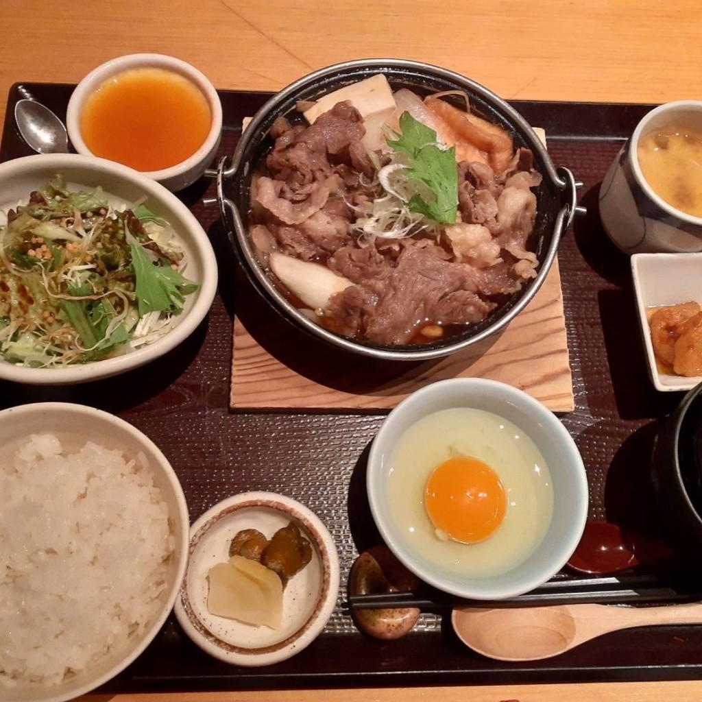 ユーザーが投稿したすき焼き御膳(A5黒毛和牛)+甘味の写真 - 実際訪問したユーザーが直接撮影して投稿した銀座すき焼き銀座 和食 肉割烹 宮下の写真