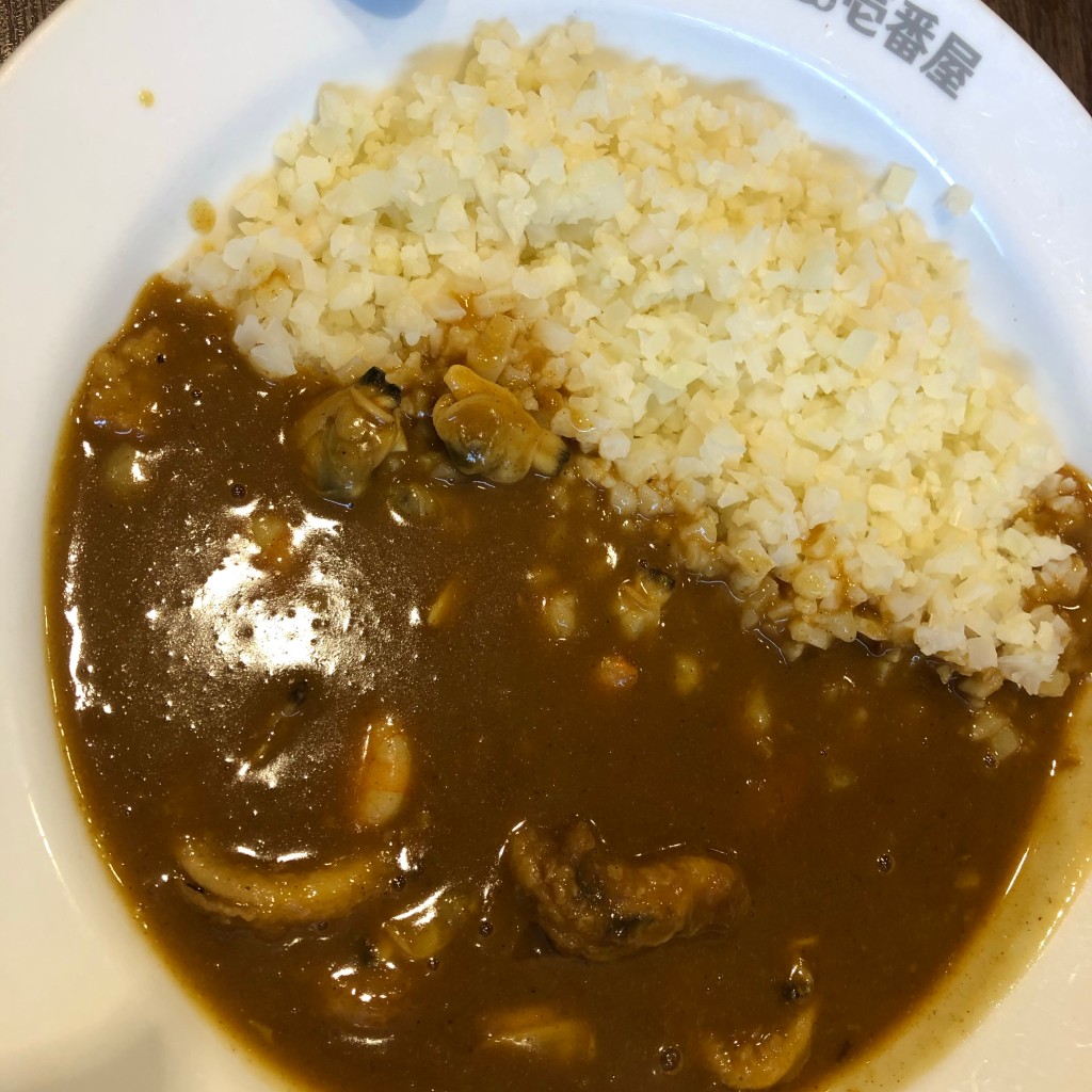 ユーザーが投稿した低糖質カレー 海の幸トッピングの写真 - 実際訪問したユーザーが直接撮影して投稿した松木カレーCoCo壱番屋 八王子松木店の写真