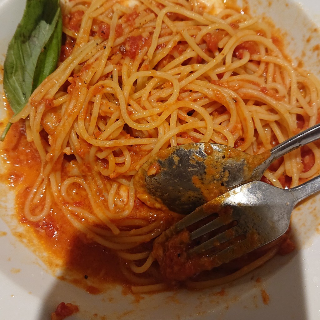 ユーザーが投稿したGトマトスパゲッティの写真 - 実際訪問したユーザーが直接撮影して投稿したみなとみらいにんにく料理Garlic JO’S クイーンズスクエア店の写真