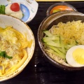 カツ丼+たぬきぶっかけそば - 実際訪問したユーザーが直接撮影して投稿した築港うどん真兵衛の写真のメニュー情報