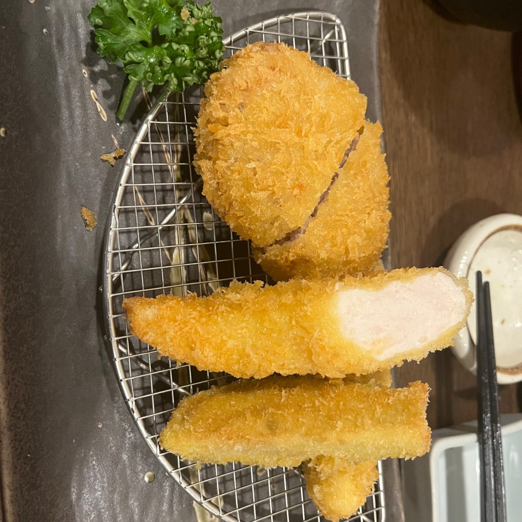 ユーザーが投稿したメンチ ささみ膳の写真 - 実際訪問したユーザーが直接撮影して投稿した赤坂とんかつイマカツ 赤坂店の写真
