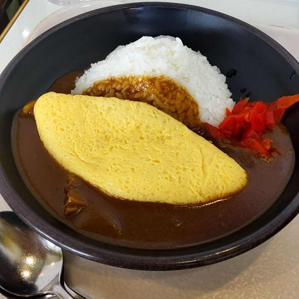 ユーザーが投稿したオムレツカレー(ビーフ)の写真 - 実際訪問したユーザーが直接撮影して投稿した洋食ヨーデルの写真