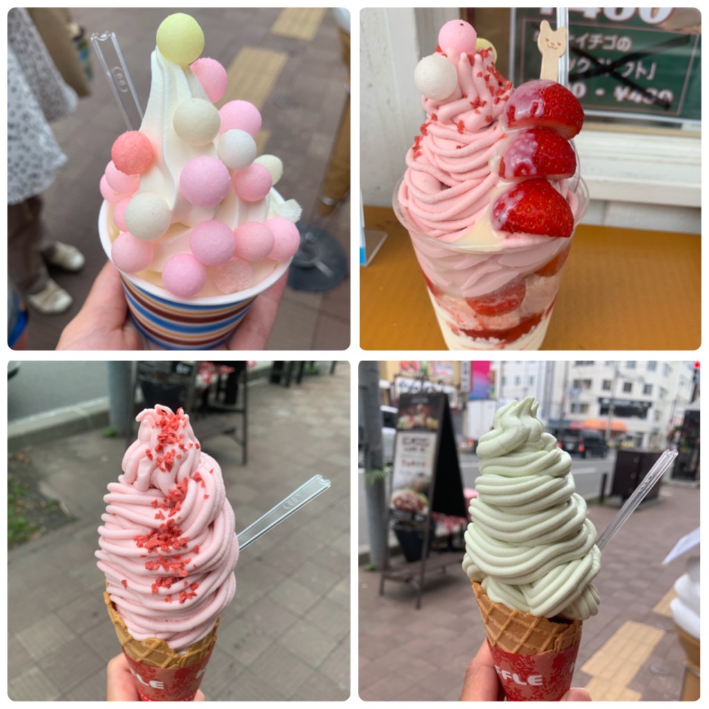 ユーザーが投稿したいちごソフトクリームの写真 - 実際訪問したユーザーが直接撮影して投稿した北二十四条西アイスクリームカラメル雑菓店 北24の写真
