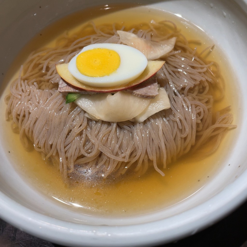 ユーザーが投稿した水冷麺定食の写真 - 実際訪問したユーザーが直接撮影して投稿した栄韓国料理妻家房 名古屋ラシック店の写真