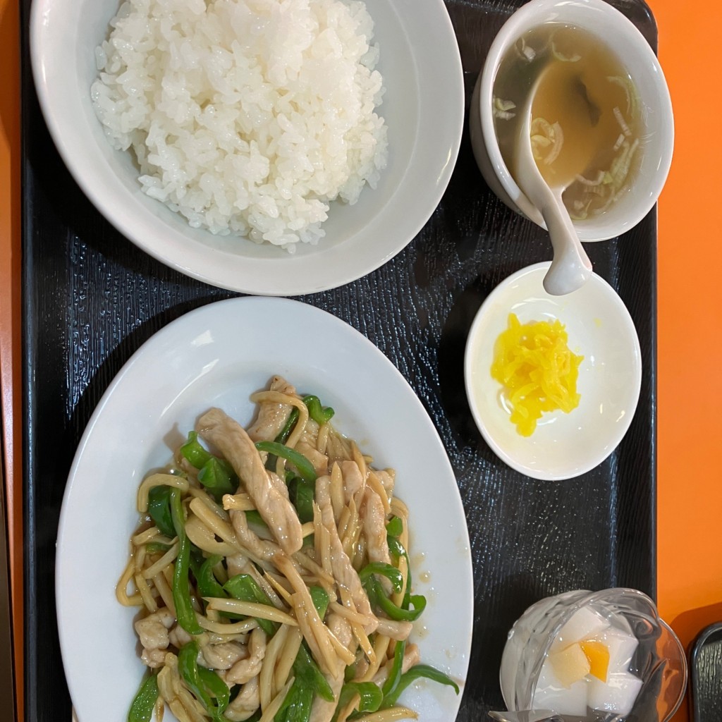 ユーザーが投稿した青椒肉絲の写真 - 実際訪問したユーザーが直接撮影して投稿した森中華料理中国家庭料理 福龍園の写真