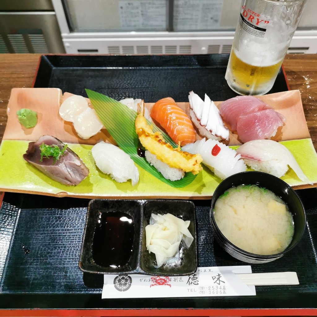 ユーザーが投稿したにぎり寿司の写真 - 実際訪問したユーザーが直接撮影して投稿した国見町土黒甲魚介 / 海鮮料理徳味の写真