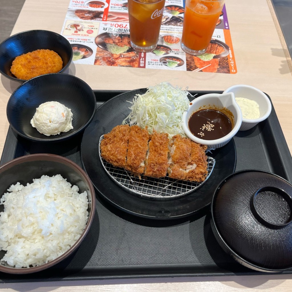 ユーザーが投稿した味噌チキンカツ定食の写真 - 実際訪問したユーザーが直接撮影して投稿した南幸とんかつ松のや ホテルユニゾ横浜駅西店の写真