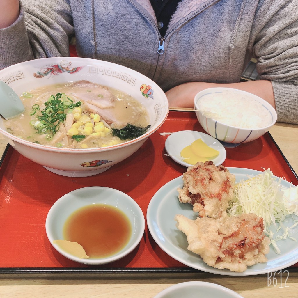 ユーザーが投稿したみそラーメンBセットの写真 - 実際訪問したユーザーが直接撮影して投稿した東深津町ラーメン / つけ麺福龍の写真