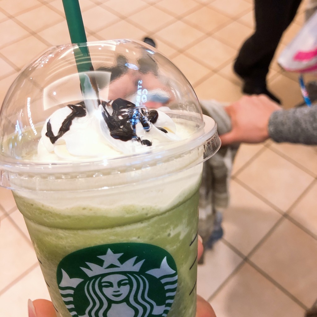 ユーザーが投稿した抹茶クリームフラペチーノの写真 - 実際訪問したユーザーが直接撮影して投稿した三橋カフェスターバックスコーヒー モレラ岐阜店の写真