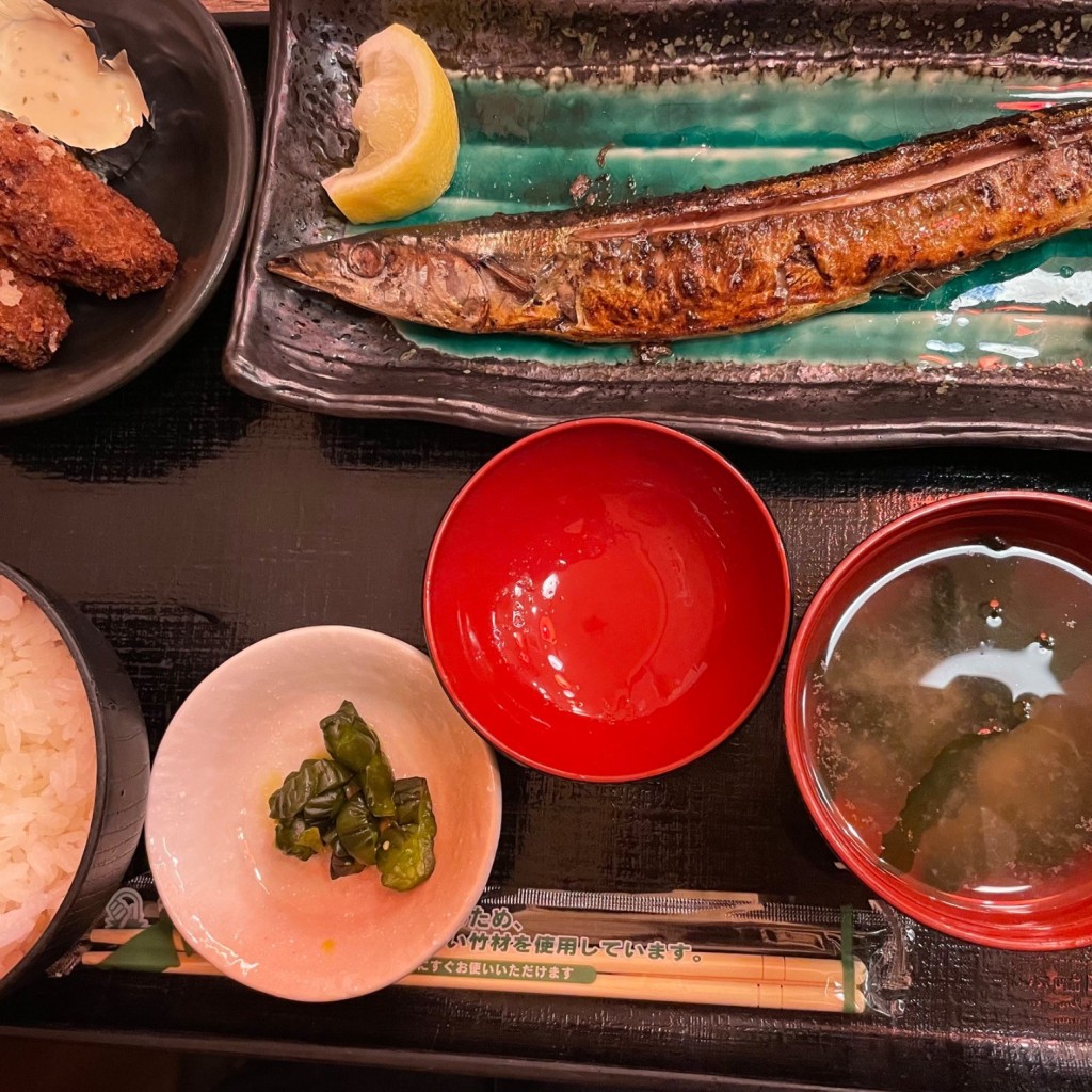 ユーザーが投稿した秋の味覚定食の写真 - 実際訪問したユーザーが直接撮影して投稿した本通居酒屋豊丸水産 広島本通り店の写真